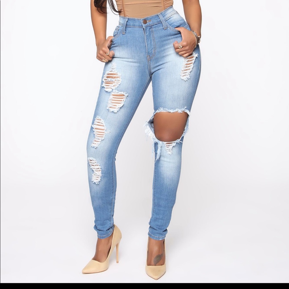 NWT Fashion nova glistening jeans